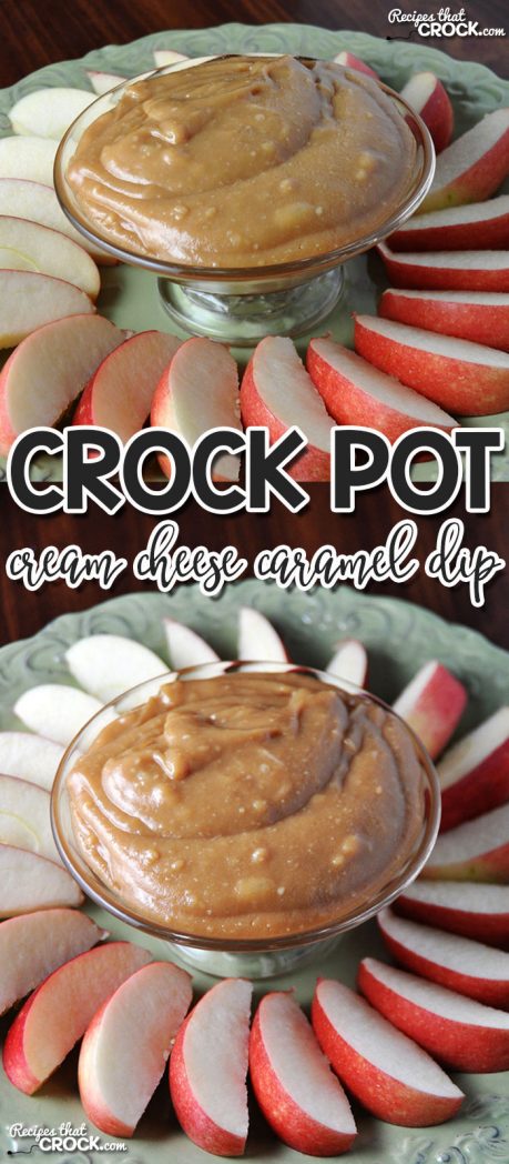 This Crock Pot Cream Cheese Caramel Dip is great for a fun family treat, potlucks, bonfires or just because!