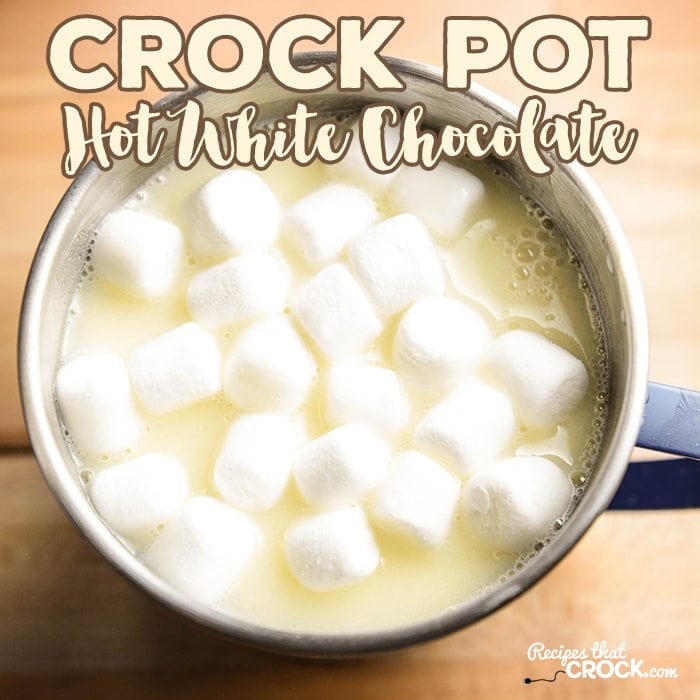 This Crock Pot Hot White Chocolate is our VERY favorite white hot chocolate recipe! We added creamy white chocolate morsels to our best crock pot hot chocolate and the result was fantastic!