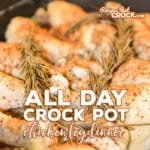Are you looking for great all day crock pot recipes? Our All Day Crock Pot Chicken Dinner is the perfect fix it and forget it recipe!