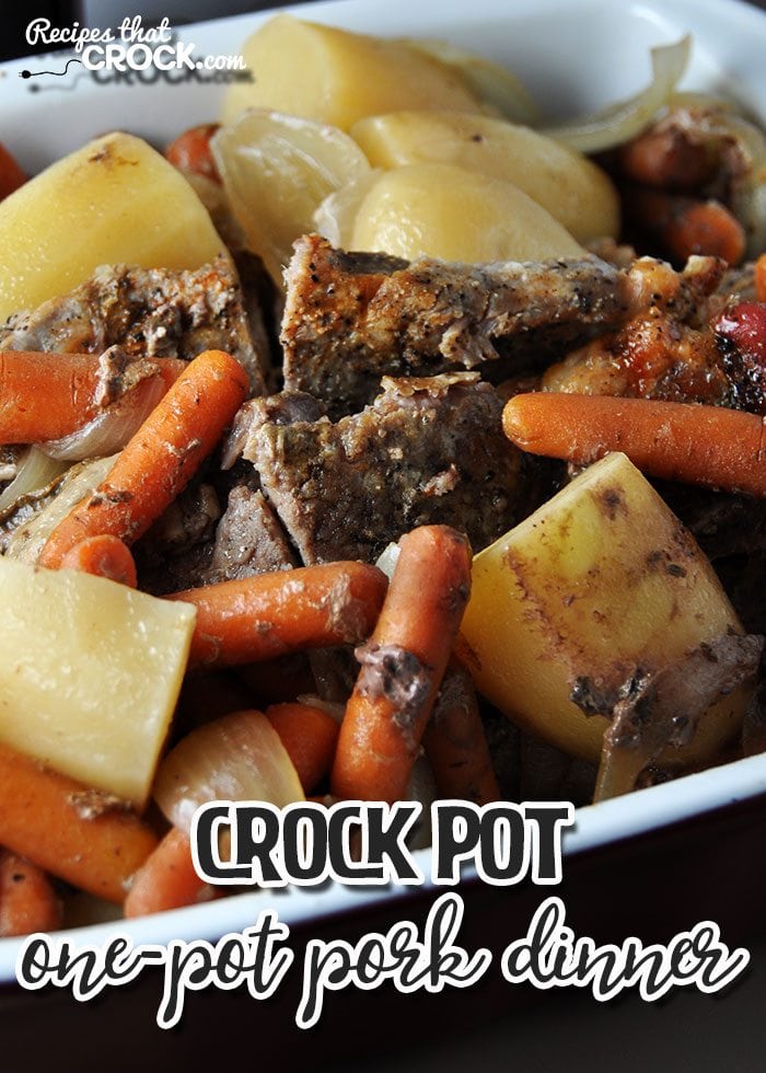 Do you enjoy doing dishes? Me either! That is just one of the great things about this One-Pot Crock Pot Dinner!