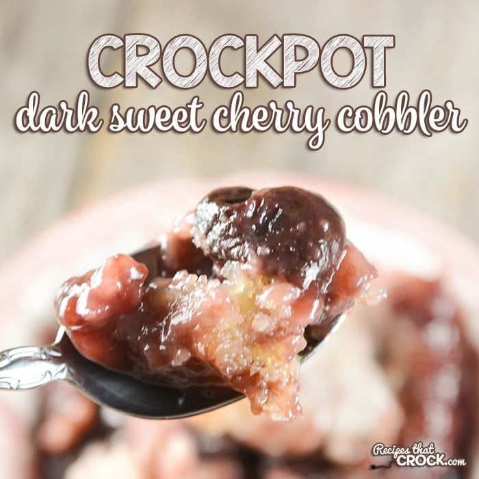 Are you a fan of dark sweet cherries? Our Crock Pot Dark Sweet Cherry Cobbler is a delicious alternative to the typical tart red cherry cobbler.