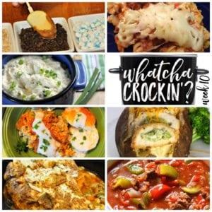 This week's Whatcha Crockin' crock pot recipes include Crock Pot Company Casserole, Hot Jalapeno & Chile Popper Dip, Slow Cooker Stuffed Pepper Soup, Crock Pot Caramel Apple Dippers, Crock Pot Turkey Breast, Chicken Broccoli Cheese Baked Potato, Slow Cooker Country Breakfast With White Pepper Gravy and Biscuits and more!