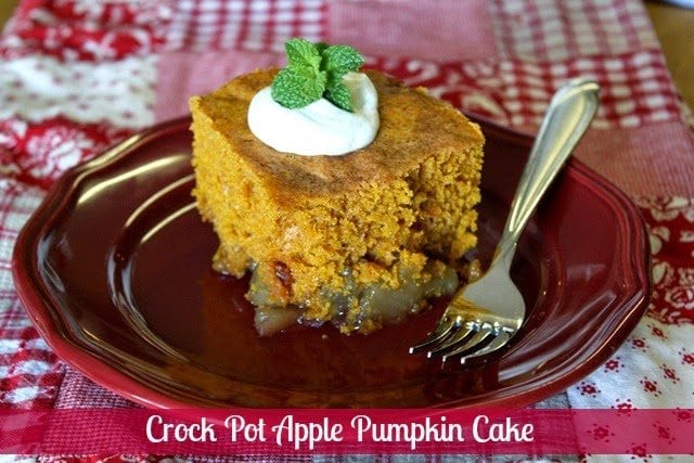 Crock Pot Apple Pumpkin Cake