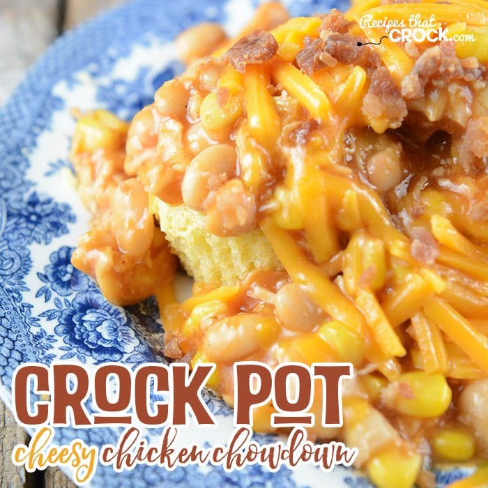 This Crock Pot Cheesy Chicken Chowdown is an incredibly easy recipe to throw together and it is down right delicious!