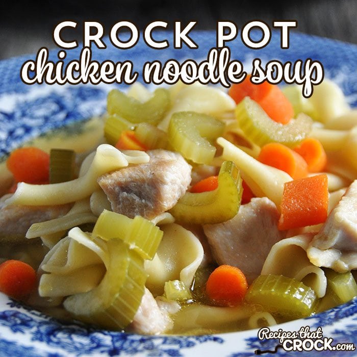 This Crock Pot Chicken Noodle Soup is super easy and deeelicious!