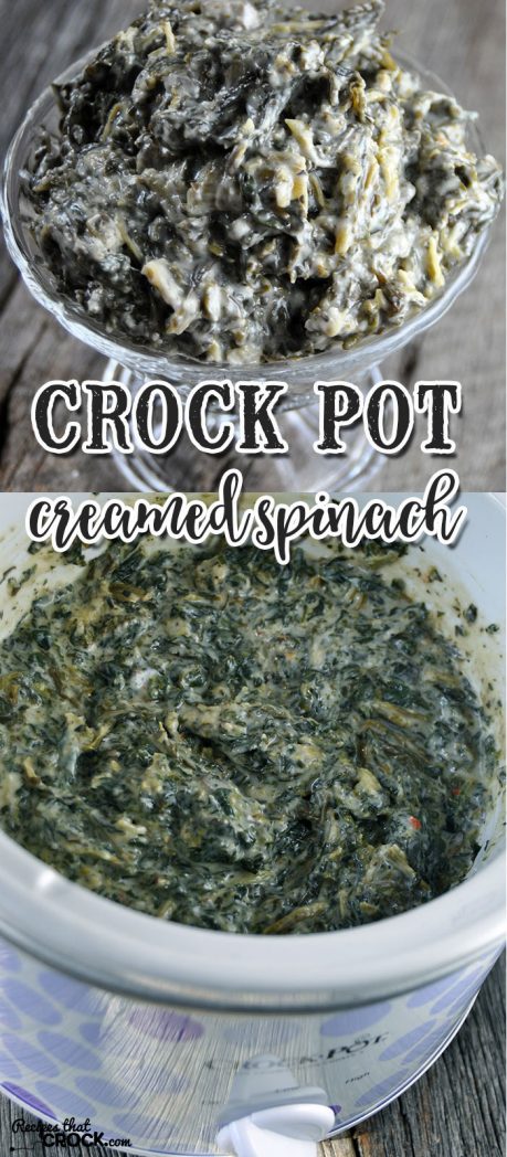 This Crock Pot Creamed Spinach is so good, everyone will want to eat their spinach!