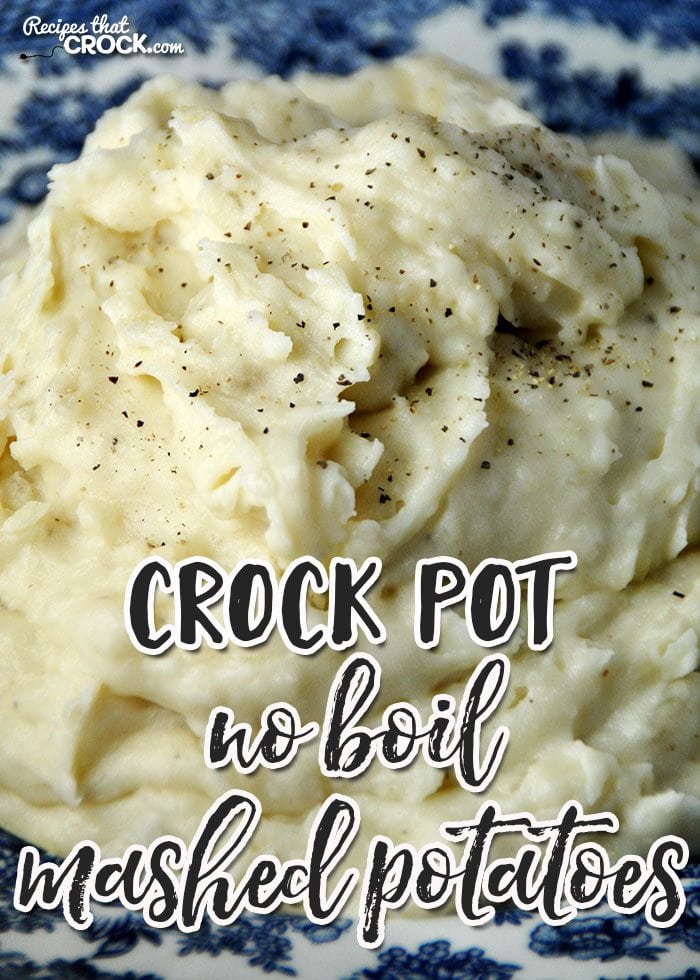These Crock Pot No Boil Mashed Potatoes are so simple and let you make up delicious mashed potatoes without having to boil them first!