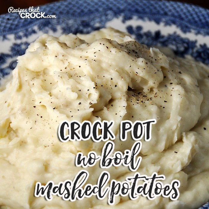 These Crock Pot No Boil Mashed Potatoes are so simple and let you make up delicious mashed potatoes without having to boil them first!
