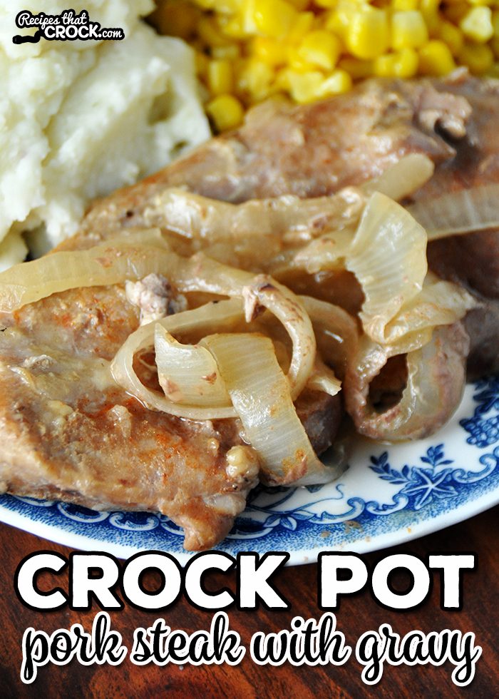 This delicious Crock Pot Pork Steak with Gravy has everyone coming back for more! via @recipescrock
