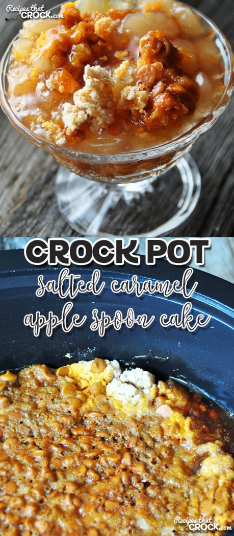 Salted caramel and apple were two flavors that were made for each other, so I couldn't help but make a Crock Pot Salted Caramel Apple Spoon Cake!