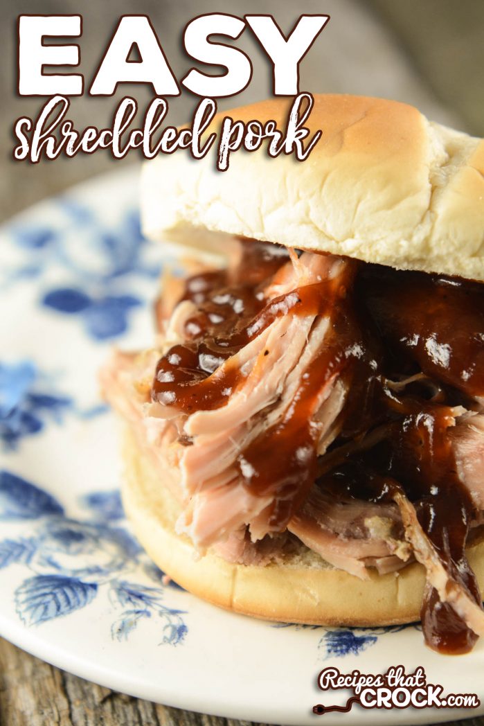 If you are looking for an easy shredded pork crock pot recipe, it doesn't get much simpler or tastier than our Easy Shredded Pork recipe.