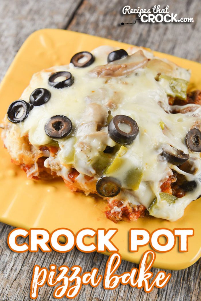 Crock Pot Pizza Bake: Do you love deep dish pizza? Our Crock Pot Pizza Bake has a fantastic flavorful bubble up crust with deep dish toppings all made in your slow cooker.