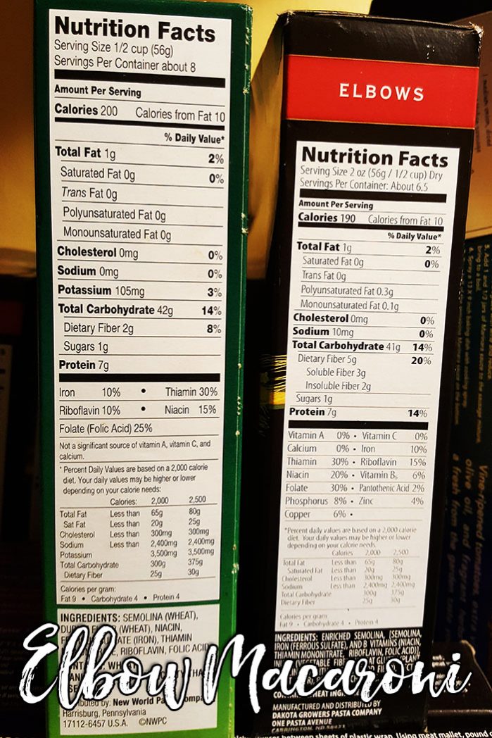 Nutritional Information Varies