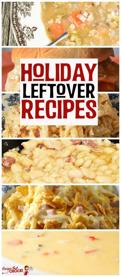 Don't let all your extra turkey and ham go to waste! These Holiday Leftover Recipes give your leftover holiday turkey and ham new life!