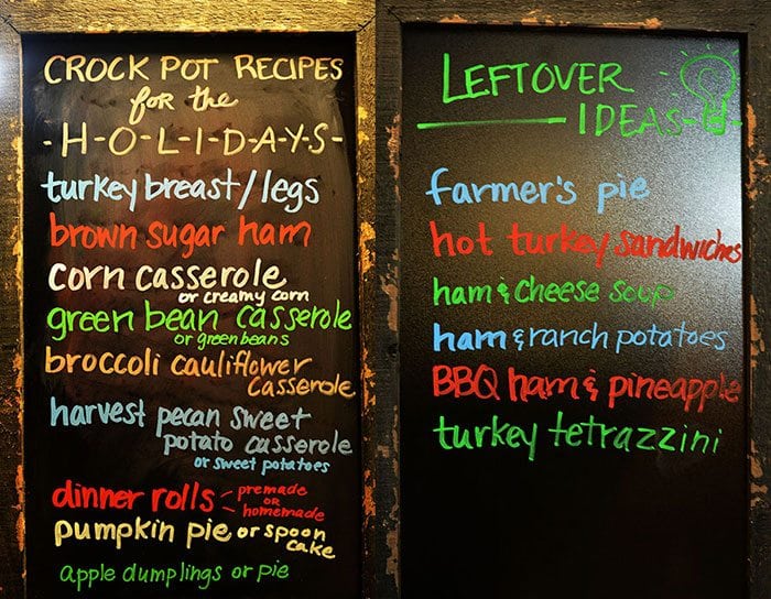 We are switching things up with week with a Weekly Meal Plan - Holiday Edition! This week is all about how to use your slow cooker to free up your oven for the holidays. Crock pot turkey breast, Crock pot turkey legs, crock pot brown sugar ham, slow cooker corn casserole, crock pot creamy corn, crock pot green bean casserole and MUCH more including homemade yeast rolls you make in your slow cooker! We also give you some ideas for what you can make with all those leftovers!