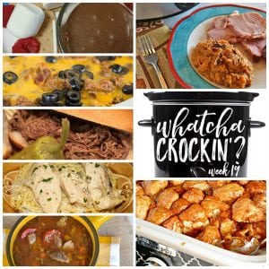 This week's Whatcha Crockin' crock pot recipes include Crock Pot Italian Beef Sandwiches, Crock Pot Chili Cheese Casserole, Slow Cooker Mashed Sweet Potatoes, Crock Pot Beef Quinoa Stew, Crock Pot Angel Chicken, Crock Pot Caramel S'Mores Fondue, Crock Pot Monkey Bread and much more!