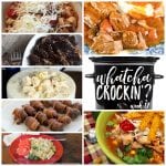 This week's Whatcha Crockin' crock pot recipes include Slow Cooked Balsamic Beef Roast, Crock Pot Bacon Wrapped Cocktail Weenies, Crock Pot Lasagna Soup, Crock Pot Chicken Enchilada Soup, Crock Pot Italian Pot Roast, Slow Cooker Buffalo Chicken Casserole, Crock Pot Chicken Chili and much more!