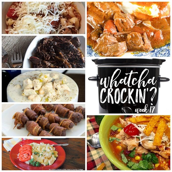 This week's Whatcha Crockin' crock pot recipes include Slow Cooked Balsamic Beef Roast, Crock Pot Bacon Wrapped Cocktail Weenies, Crock Pot Lasagna Soup, Crock Pot Chicken Enchilada Soup, Crock Pot Italian Pot Roast, Slow Cooker Buffalo Chicken Casserole, Crock Pot Chicken Chili and much more!