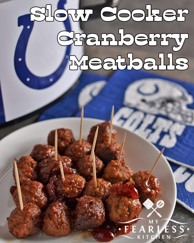 Colts Cranberry Crockpot Meatballs