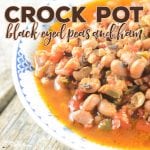 Are you looking for an easy and delicious way to cook up dried black eyed peas? Our Crock Pot Black Eyed Peas and Ham Recipe has an amazing flavor and is the perfect all day slow cooker recipe.