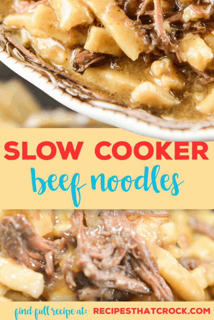 Are you looking for an easy beef and noodles recipe? Our Slow Cooker Beef Noodles are simple to throw together and have that amazing old fashioned comfort food flavor.