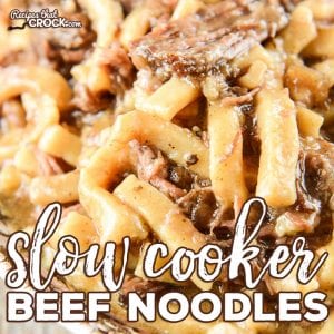 Are you looking for an easy beef and noodles recipe? Our Slow Cooker Beef Noodles are simple to throw together and have that amazing old fashioned comfort food flavor.