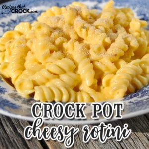 I love a good recipe that I can enjoy as much as my kids and is easy to make! This Crock Pot Cheesy Rotini is a creamy slow cooker mac and cheese that is so simple to throw together.