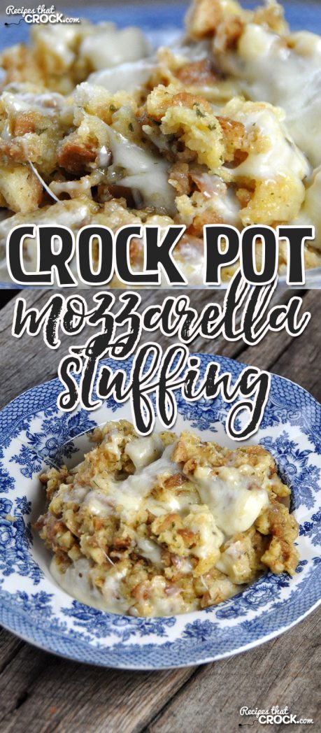 Do you love cheese? Do you love stuffing? Every try them together? I love how well their flavors melded in this yummy Crock Pot Mozzarella Stuffing!