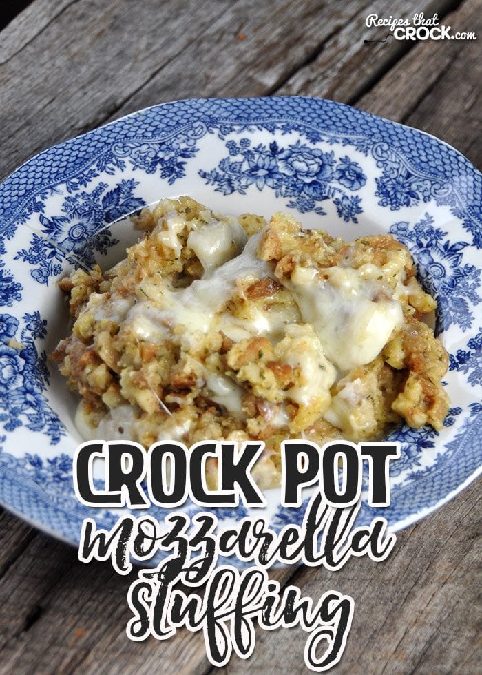 Do you love cheese? Do you love stuffing? Every try them together? I love how well their flavors melded in this yummy Crock Pot Mozzarella Stuffing!