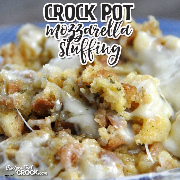 Do you love cheese? Do you love stuffing? Every try them together? I love how well their flavors melded in this yummy Crock Pot Mozzarella Stuffing!