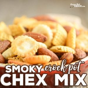 Are you looking for a great party snack mix to serve up to friends and family? Our Smoky Crock Pot Chex Mix has a savory smoky flavor throughout all your salty snack mix favorites.