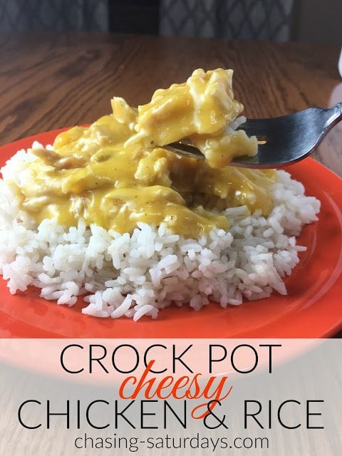 Crock Pot Cheesy Chicken and Rice