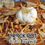 Recipes don't get much easier than this! Even better, this Crock Pot Chicken Taco Soup has a delicious flavor that will have everyone coming back for more!