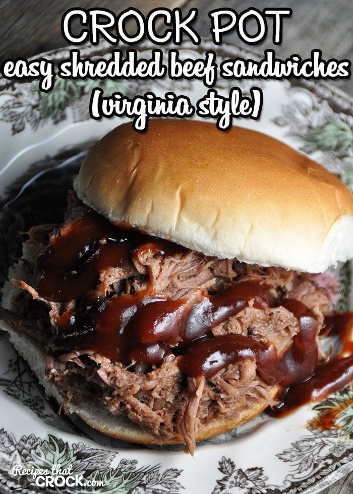 In the mood for a savory beef sandwich that is a snap to make and incredibly flavorful and tender? Check out these Crock Pot Shredded Beef Sandwiches (Virginia Style)!