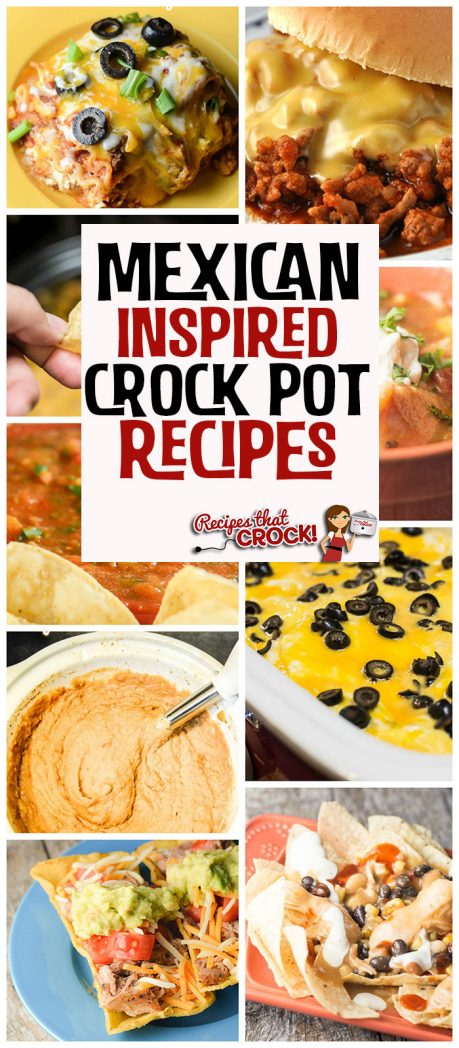 If you like having Mexican food as much as we do, then you don't want to miss these delicious Mexican Inspired Crock Pot Recipes! We have a little bit of everything just for you!