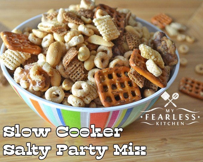 Slow Cooker Salty Party Mix