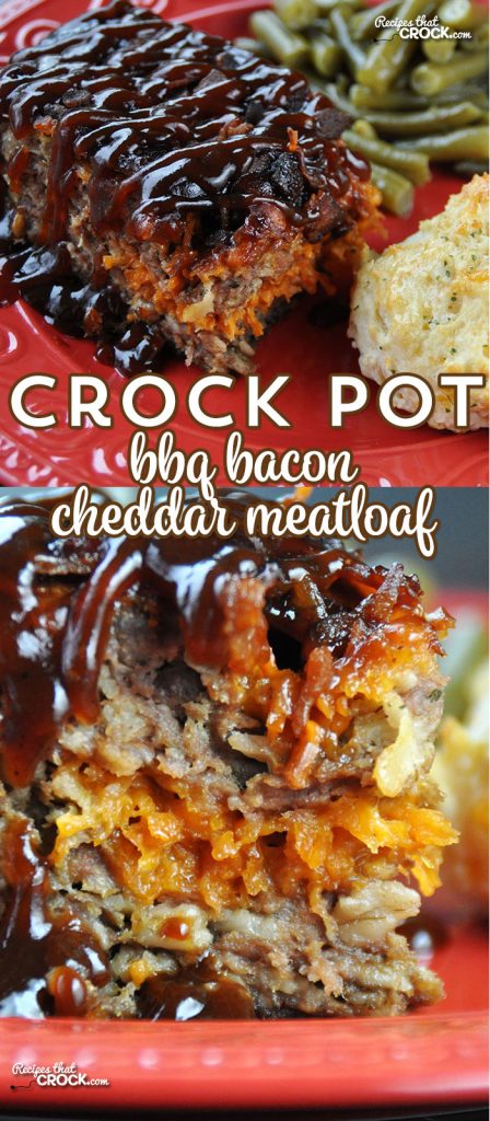 You're gonna love this folks! I may have just created the ULTIMATE meatloaf! This Crock Pot BBQ Bacon Cheddar Meatloaf is phenomenal!