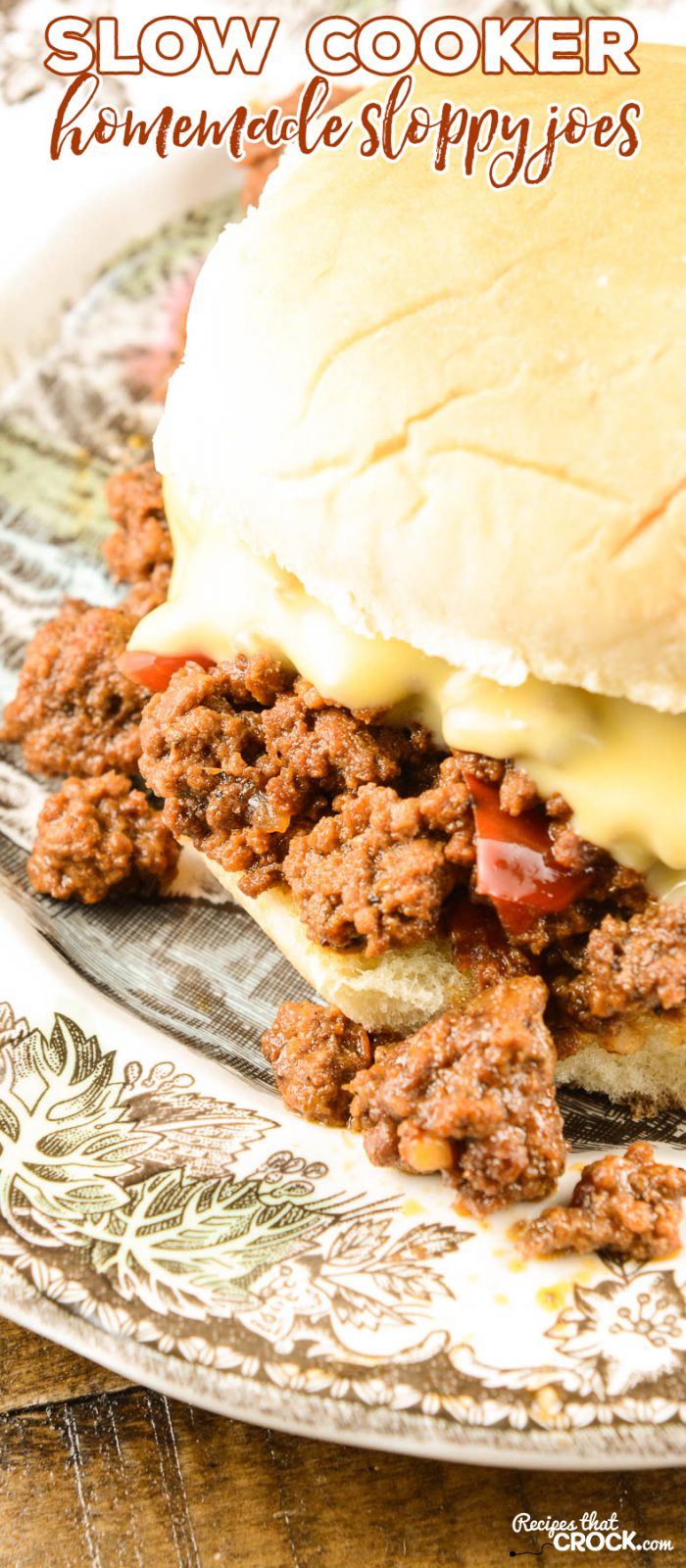 Are you looking for a great Homemade Sloppy Joes slow cooker recipe? We just love these super easy Homemade Sloppy Joes (Slow Cooker) for weeknight family dinner or great for feeding a crowd!