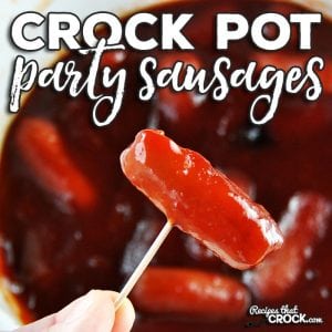 Need a quick and easy recipe to take to a party? These Crock Pot Party Sausages can be thrown together in two minutes and will be the life of the party!