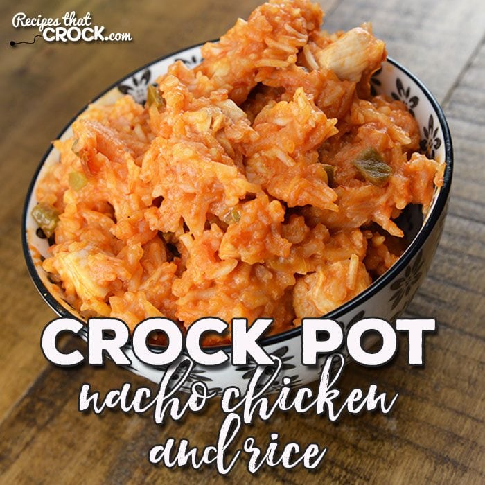 Are you looking for a recipe you can throw together in 5 minutes for a delicious fiesta night? Then I have a treat for you! This Crock Pot Nacho Chicken and Rice is super yummy!