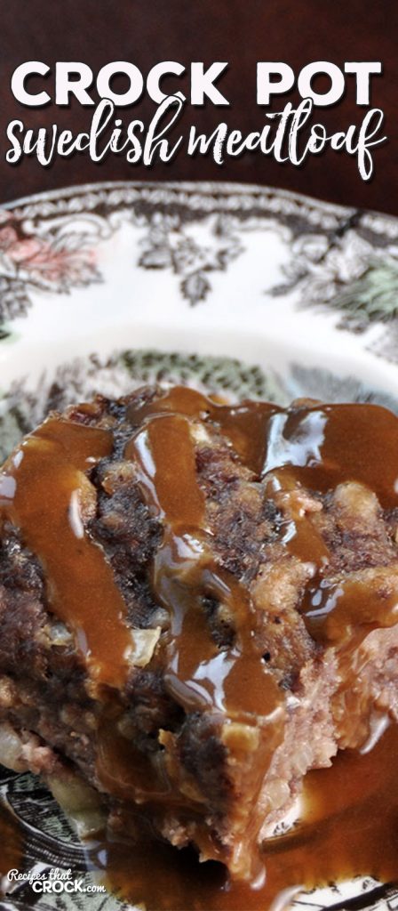 Change up your meatloaf night with this easy, delicious Crock Pot Swedish Meatloaf! You can throw it together in 5 minutes and everyone will be asking for more!