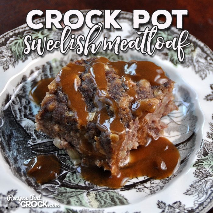 Change up your meatloaf night with this easy, delicious Crock Pot Swedish Meatloaf! You can throw it together in 5 minutes and everyone will be asking for more!