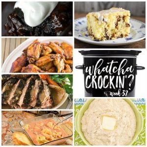 This week's Whatcha Crockin' crock pot recipes include Crock Pot Coffee Cake, Crock Pot Cheesy Buttermilk Mashed Cauliflower, Coca Cola Pot Roast, Crock Pot Hot Fudge Brownies, Crock Pot Sausage Tortellini Soup, Crock Pot Honey BBQ Buffalo Chicken Wings and much more!