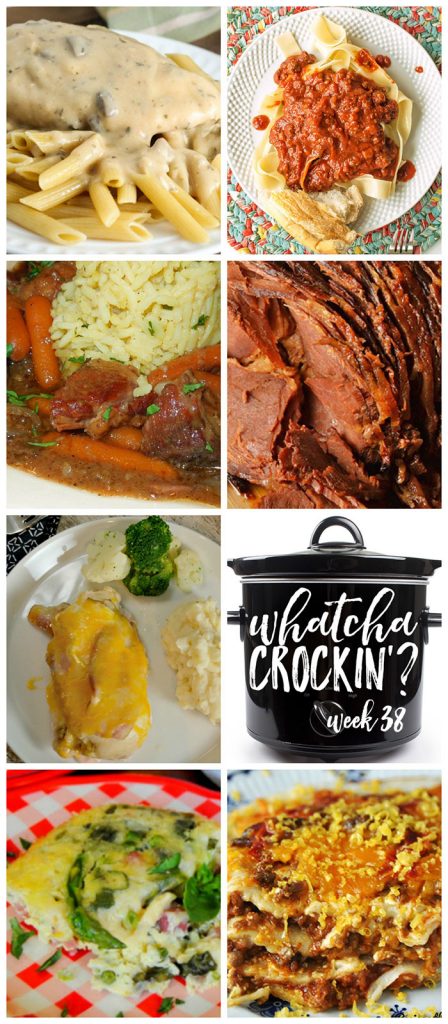 This week's Whatcha Crockin' crock pot recipes include Crock Pot Spaghetti Sauce, Crock Pot Taco Lasagna, Crock Pot Creamy Herbed Chicken, Crock Pot Bacon Ranch Chicken, Crock Pot Brunch Frittata, Slow Cooker Cinnamon Honey Ham, Slow Cooked Beef Stew and much more!