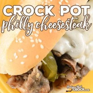 Our Crock Pot Philly Cheesesteak makes your favorite sandwich a snap to make. Savory beef, onions, peppers and mushrooms cook up in your slow cooker and then are served up on a toasted hoagie roll topped with melted provolone cheese.