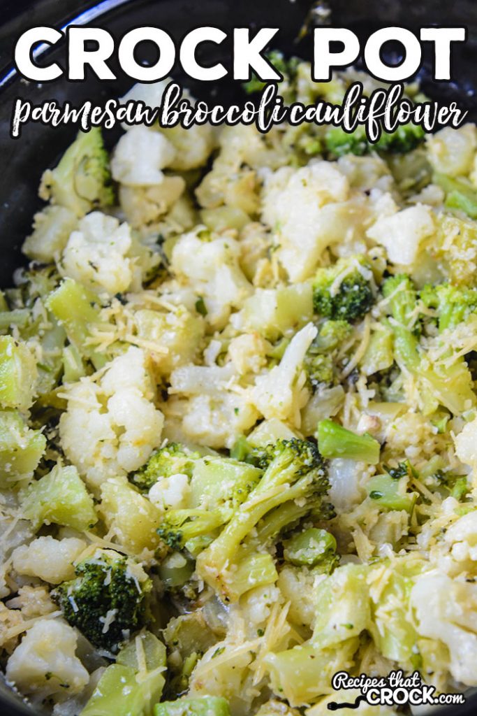 Are you looking for an easy side dish for family dinner? Our Crock Pot Parmesan Broccoli Cauliflower Recipe is a simple side dish with a lot of flavor.