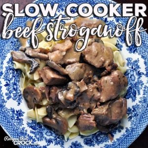 If you love a delicious meal that will fill you up and everyone will love, you have to try this Slow Cooker Beef Stroganoff! Yummy!