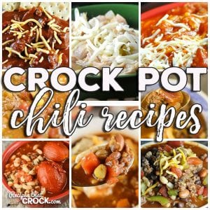 This week for our Friday Favorites we have some yummy Crock Pot Chili Recipes like Crock Pot Three Bean Pork Chili, Crock Pot Double Meat Chili, Crock Pot White Chicken Chili, Crock Pot Chili Vegetable Ranch Hand Soup, Easy Crock Pot Chili, Crock Pot Hamburger Chili, Meat Lover’s Crock Pot Chili, Crock Pot Chili and Crock Pot Chili Soup.