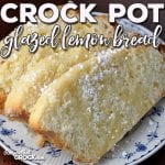 This Crock Pot Glazed Lemon Bread is perfect for breakfast, brunch or dessert! It may have a few steps to it, but it isn't hard! And the lemon flavor is delicious!
