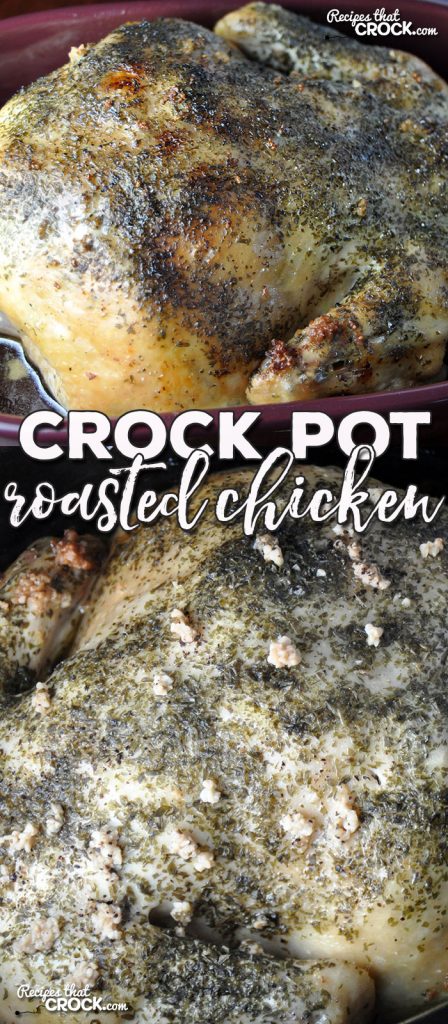 Are you looking for an amazing, tender and juicy recipe that will have even the your smallest littles saying, "I want more!" This Crock Pot Roasted Chicken is so delicious!